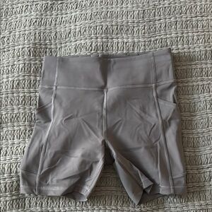 Lululemon Athletica Gray Athletic Shorts with Compression Fit